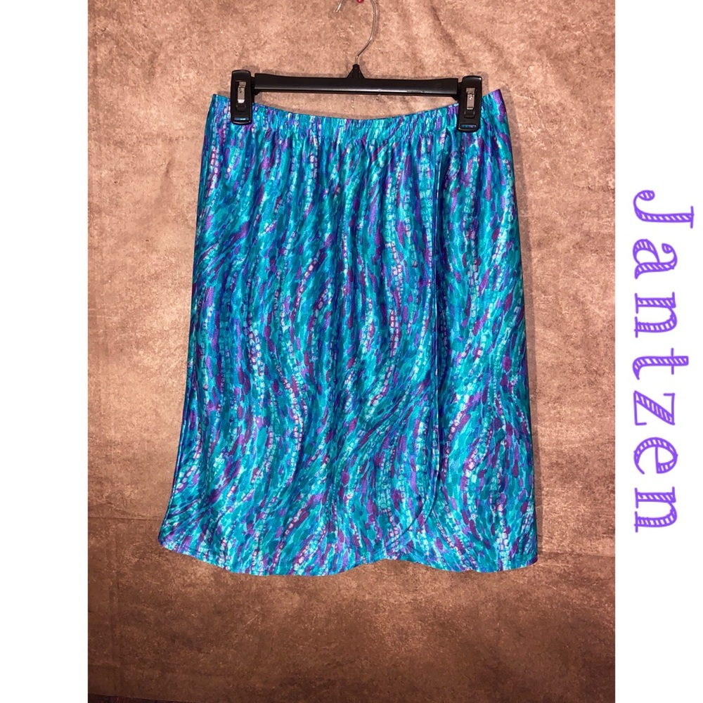 Jantzen Teal Blue/Purple Swim Coverup~Vintage~Women’s size M~Excellent condition